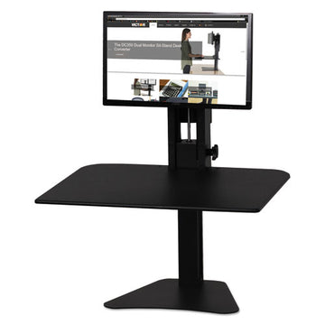Victor® High Rise Standing Desk Workstation, 28" X 23" X 10.5" To 15.5", Black freeshipping - TVN Wholesale